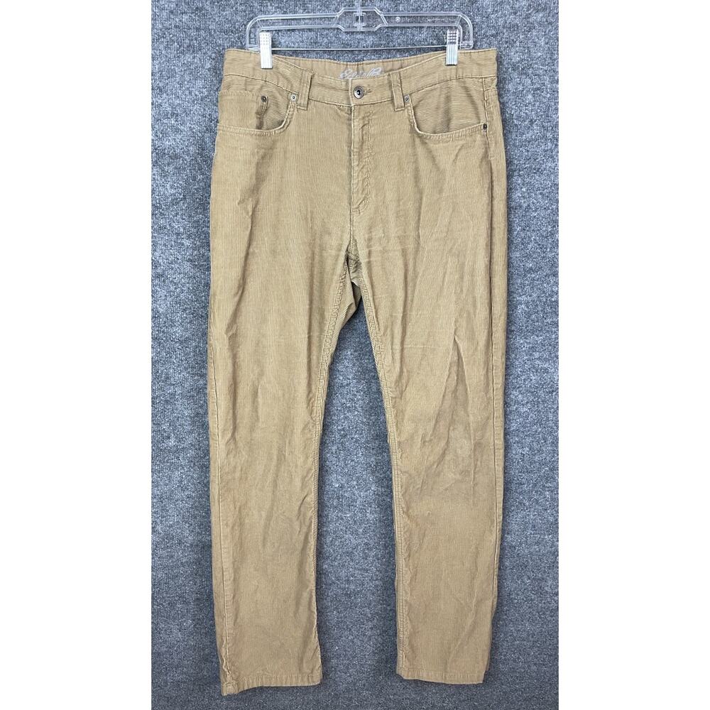 Eddie Bauer Corduroy Pants Men Size 34x34 Academia Preppy Gold Straight Cotton